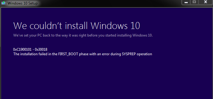 Microsoft error codes windows 10